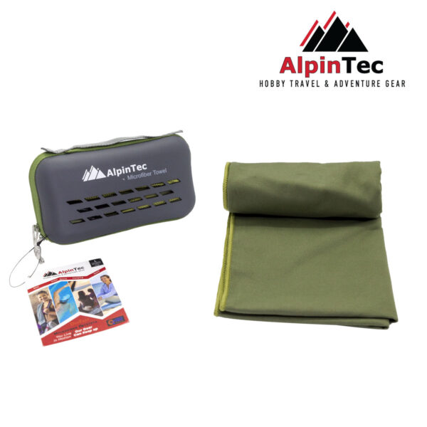 Towel petseta AlpinTec Army Fast ALPINTEC Petseta Mikroinon DRYFAST CHXL 90x180cm Chaki
