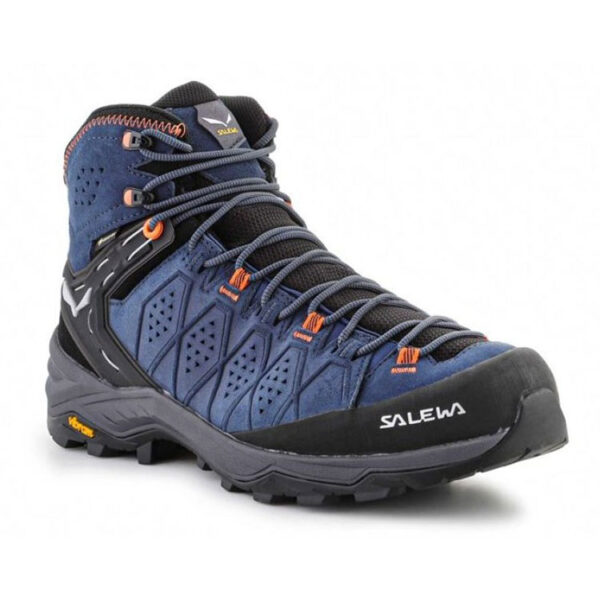 SALEWA - Μποτάκια Πεζοπορίας Alp Trainer 2 Mid Gore-Tex - Dark Denim/Fluo Orange