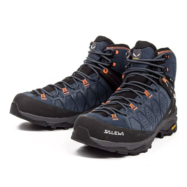 SALEWA - Μποτάκια Πεζοπορίας Alp Trainer 2 Mid Gore-Tex - Dark Denim/Fluo Orange