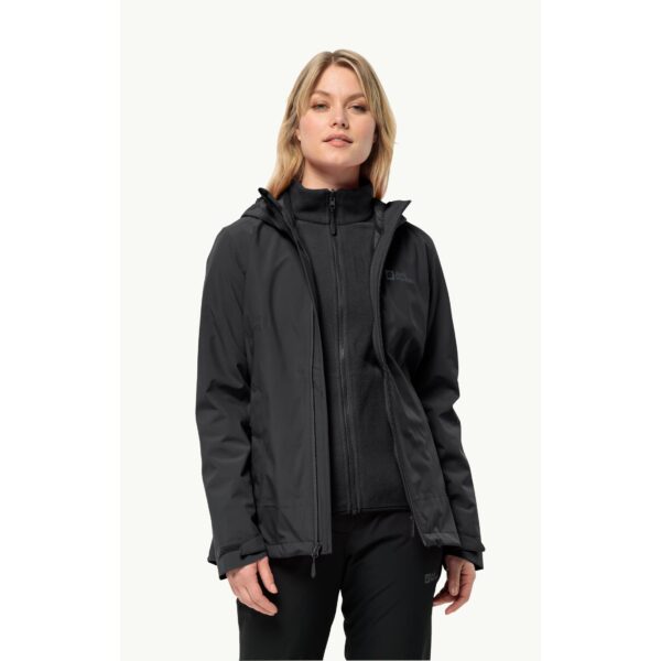 Jack Wolfskin Γυναικείο Jacket Moonrise 3 σε 1  Μαύρο 1115621-6000