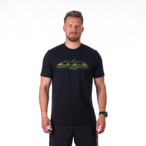 Northfinder - Ανδρικό Comfortable Printed T-shirt JEREMY - Μαύρο