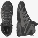 Salomon - Μποτάκια Πεζοπορίας X Ward Leather Mid GORE-TEX L47181700 - Μαύρο