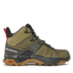 Salomon Μποτάκια πεζοπορίας X Ultra 4 Mid Gore-Tex L41739800 Deep Lichen Green/Peat/Kelpv