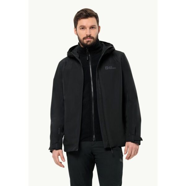 Jack Wolfskin Ανδρικό 3 σε 1 Jacket Taubenberg Μαύρο 1115311_6001