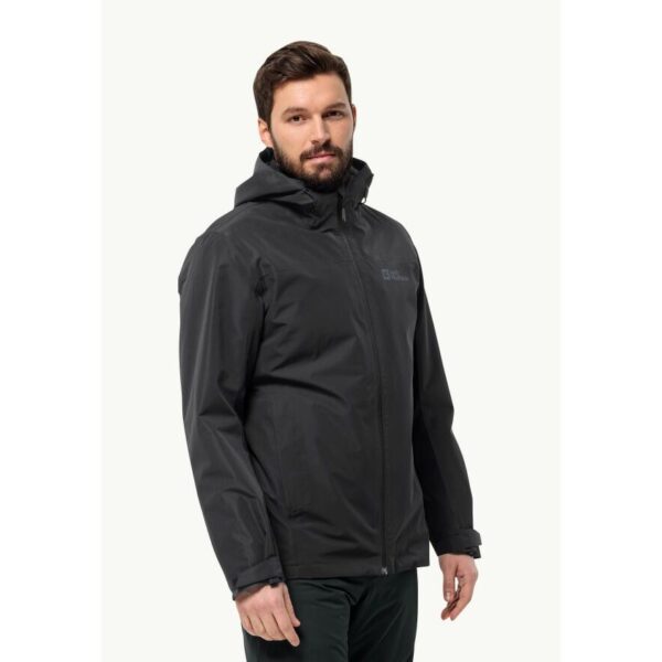 Jack Wolfskin Ανδρικό 3 σε 1 Jacket Taubenberg Μαύρο 1115311_6001