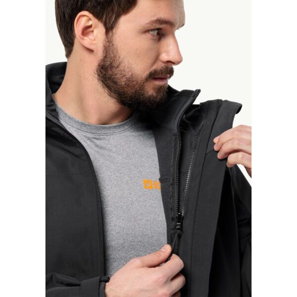 Jack Wolfskin Ανδρικό 3 σε 1 Jacket Taubenberg Μαύρο 1115311_6001