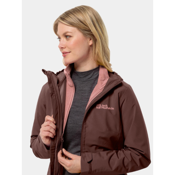 Jack Wolfskin Γυναικείο Jacket Moonrise 3 σε 1  Dark maroon 1115621